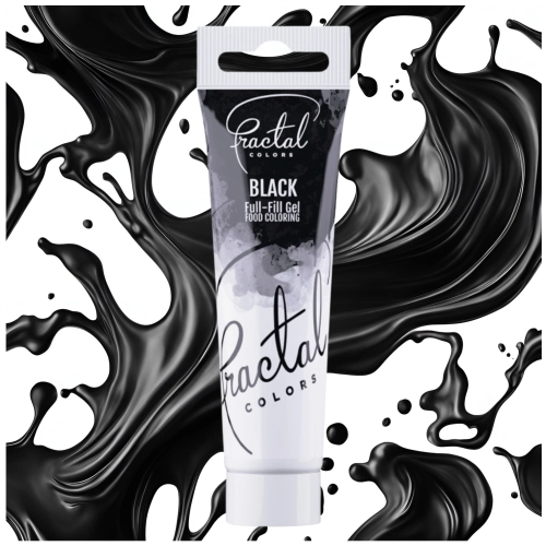 BARWNIK spożywczy w żelu CZARNY DO TORTU fractal black TUBKA 30g